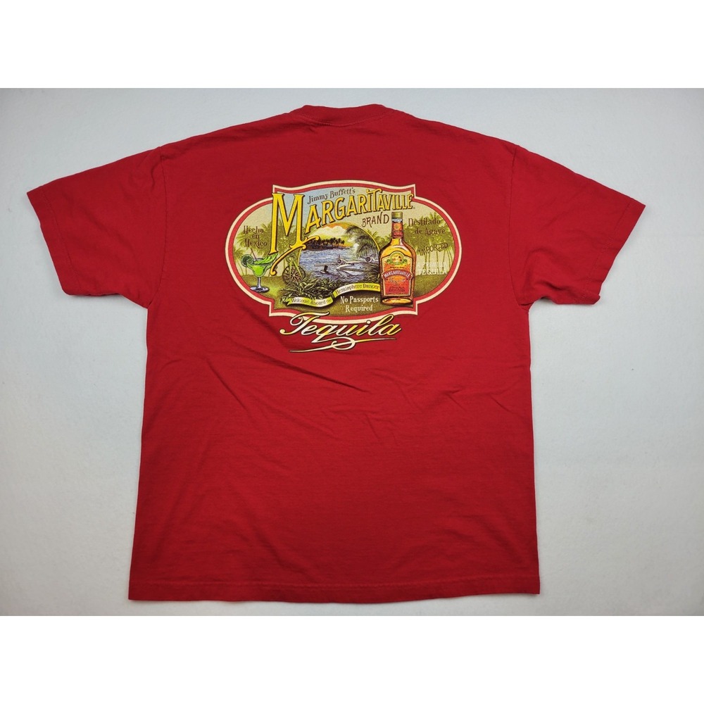 Vintage 2002 Jimmy Buffett‎ Margaritaville Tequila Las Vegas Red Shirt Mens XL